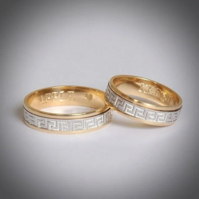 Engraved silver rings