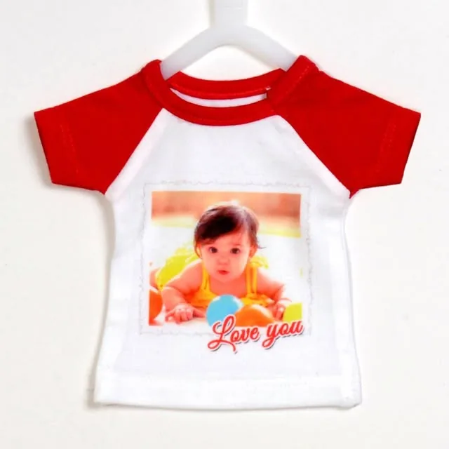 Mini tee printed with a photo